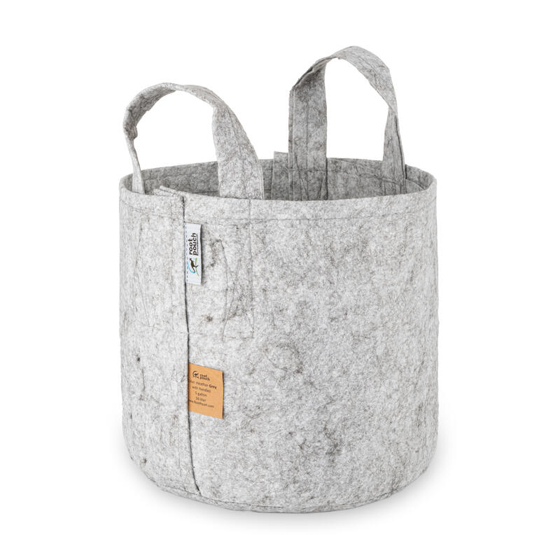 Root Pouch mit Griffen-Heather Grey 250 g/m² - 16 l