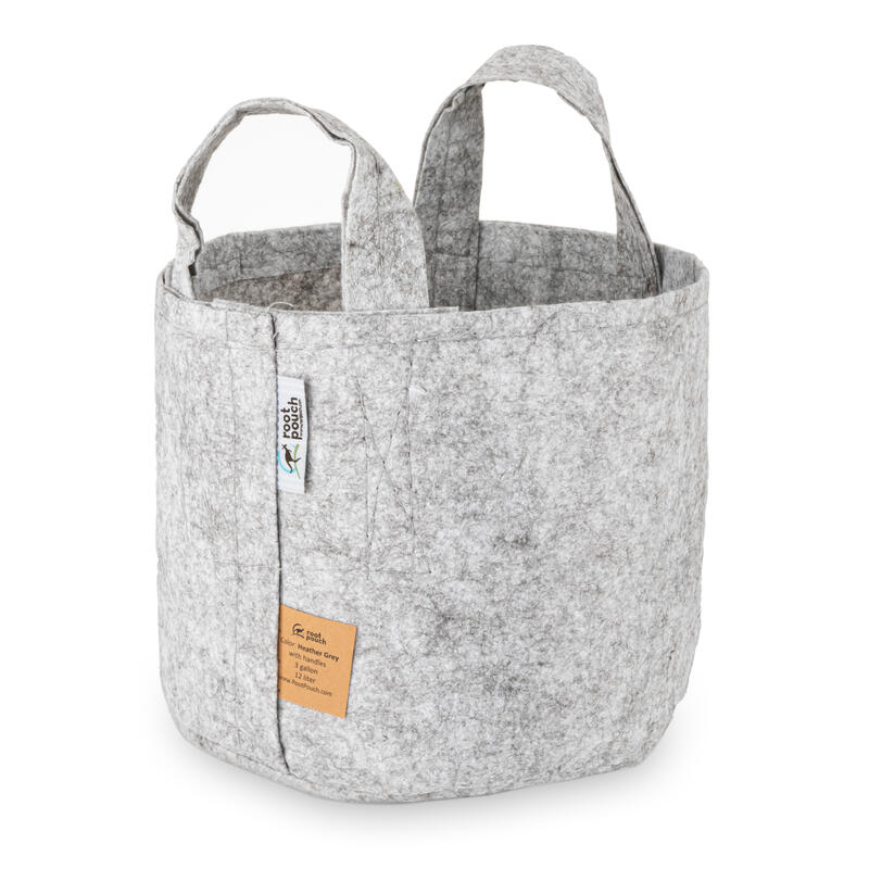 Root Pouch mit Griffen-Heather Grey 250 g/m² - 12 l